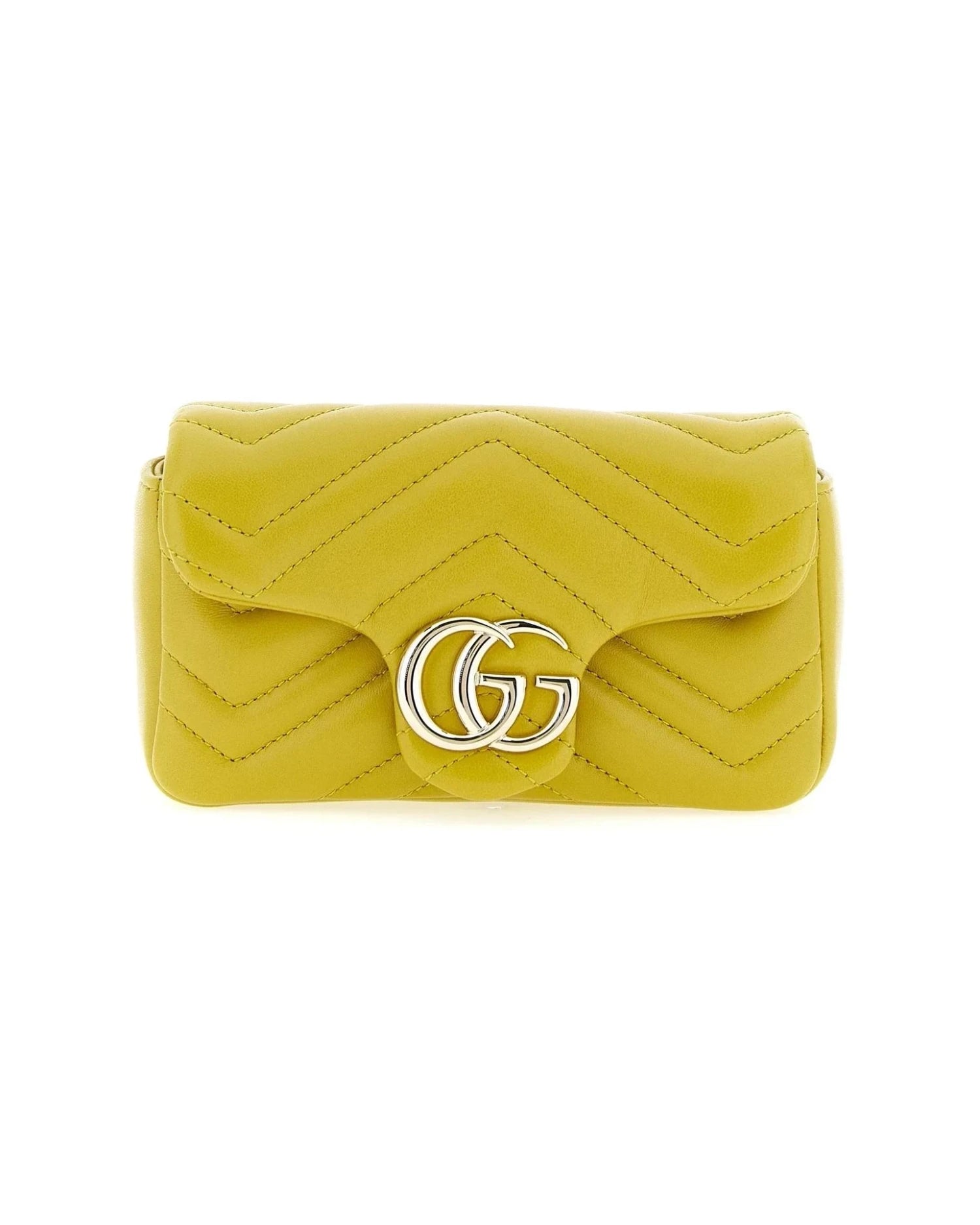Gucci Cross Body Bag in yellow, Lamb Leather