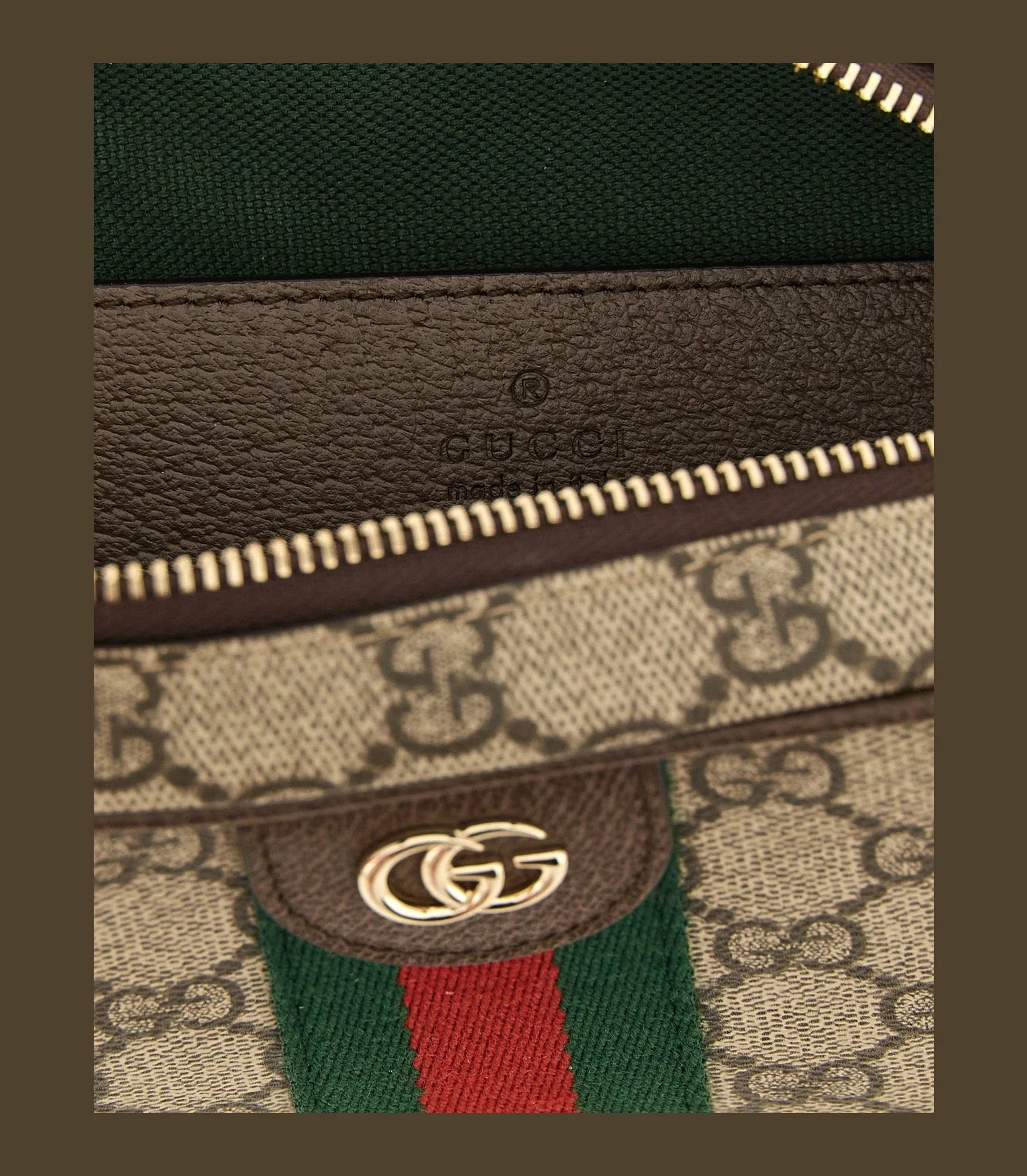 Gucci Cross Body Bag in brown, Polyurethane — view 4