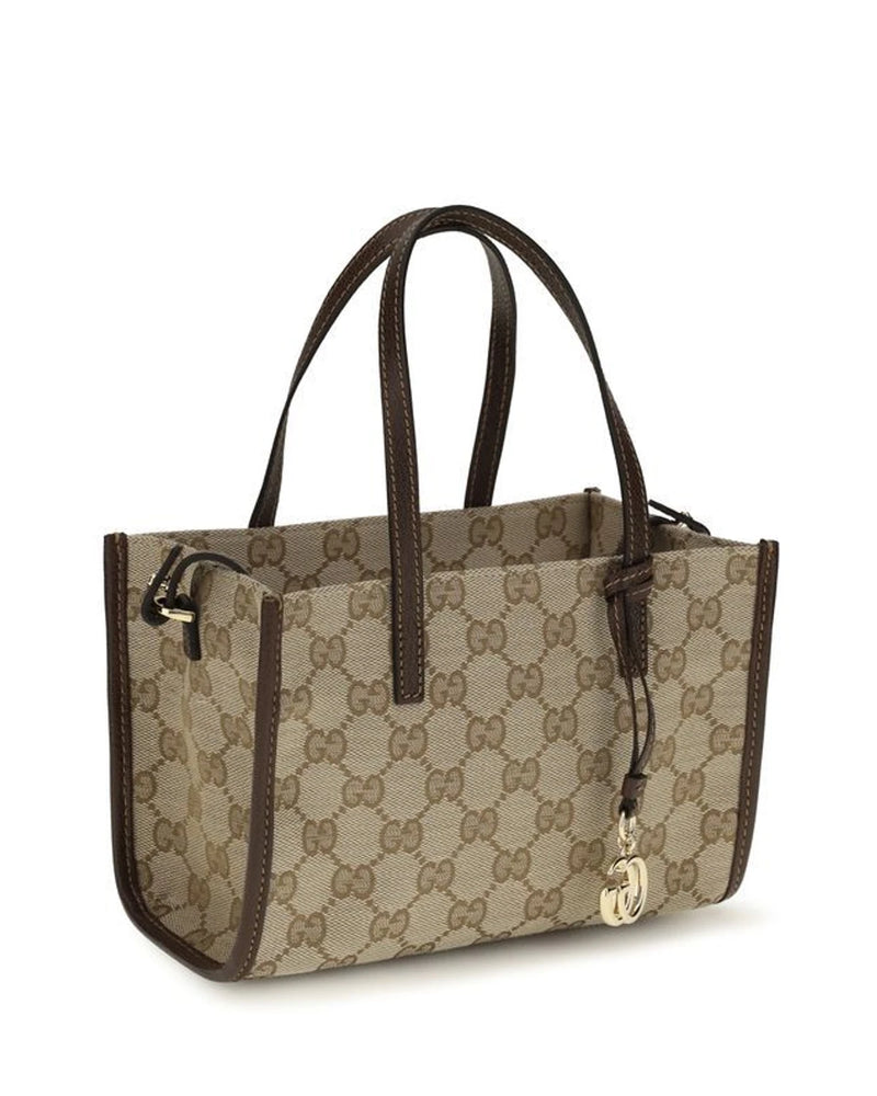 Gucci Satchel Bag in beige, Cotton — view 2