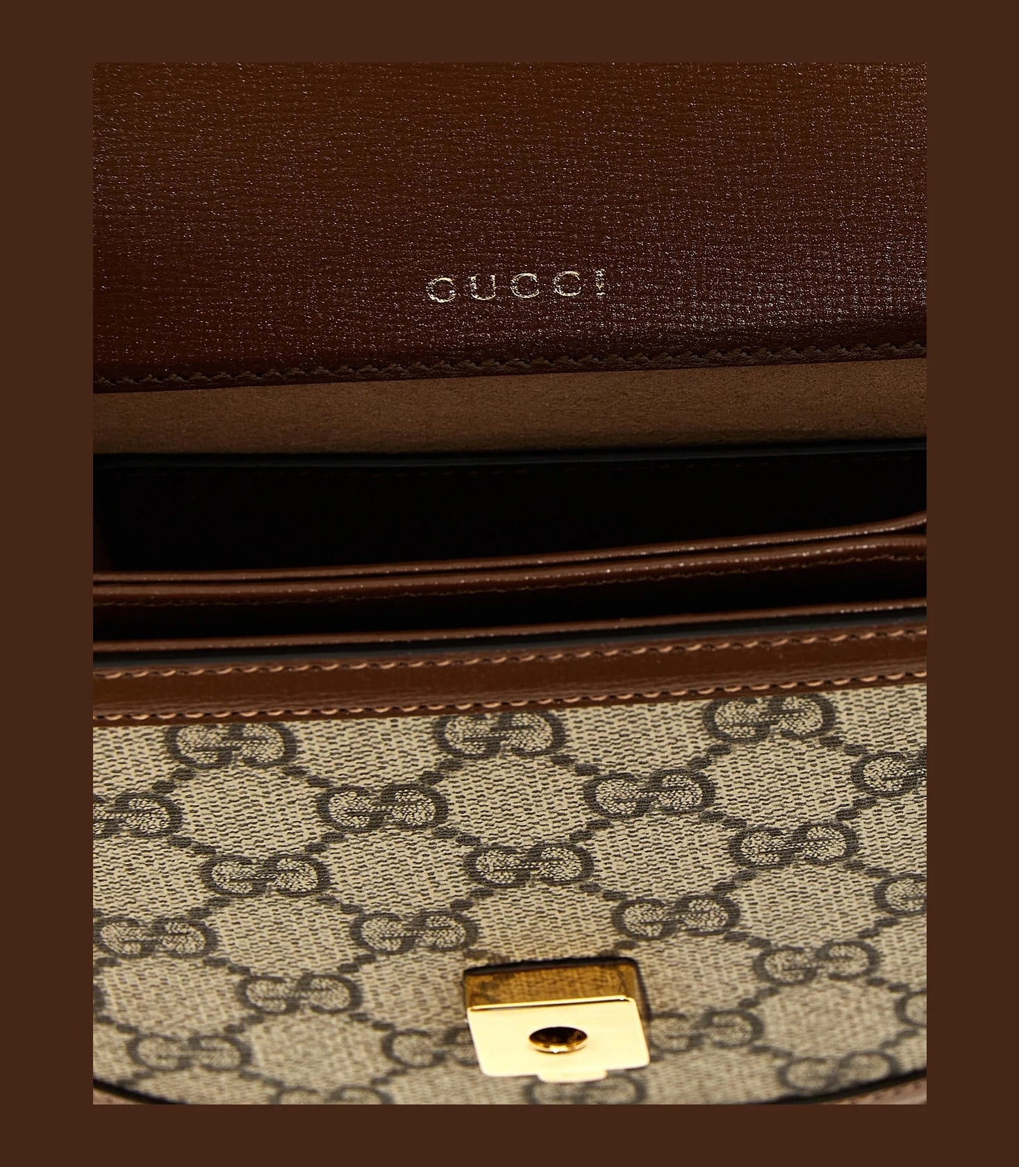 Gucci Satchel Bag in brown, Polyurethane — view 4