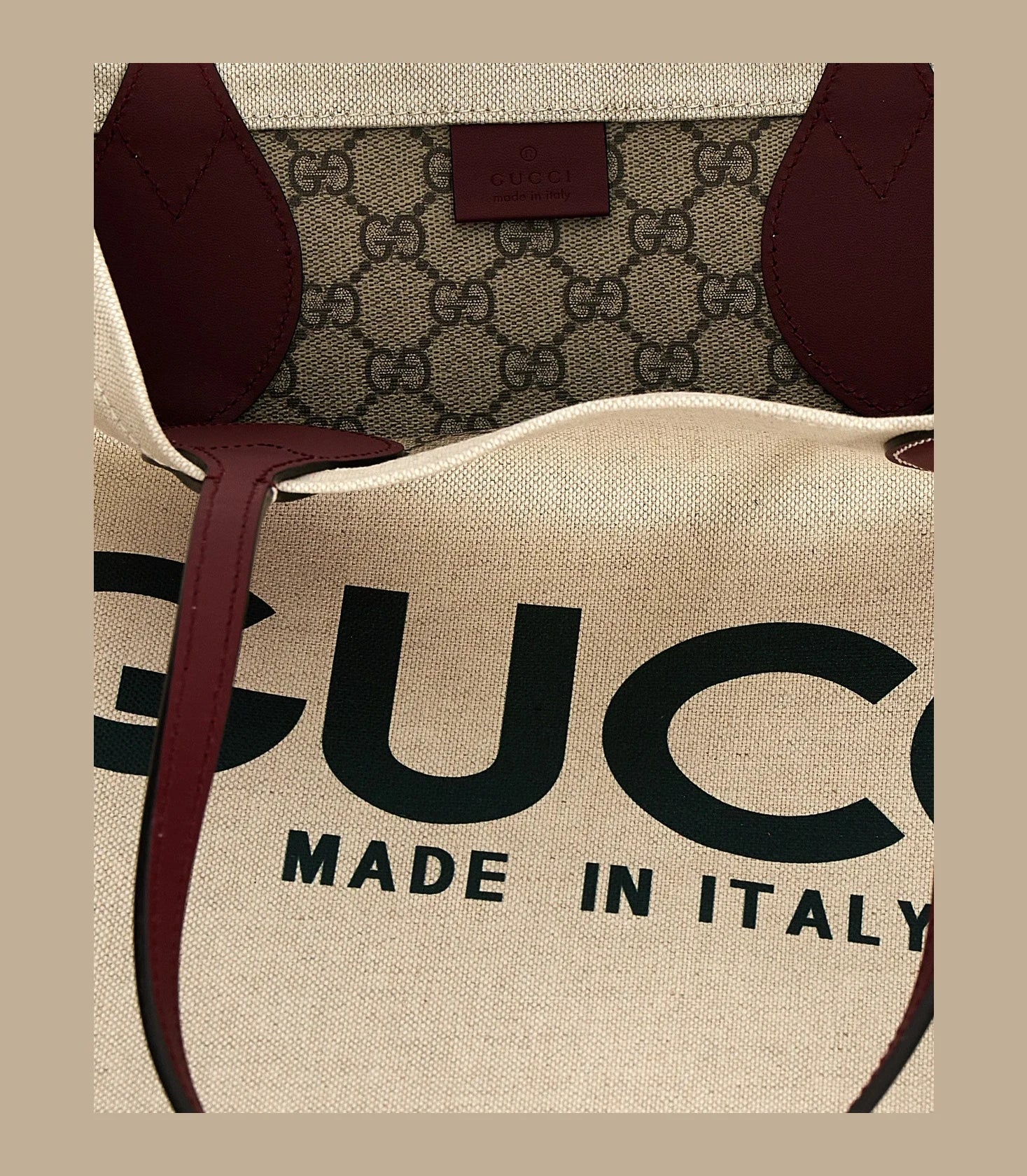 Gucci Tote Bag in beige, Polyurethane — view 4