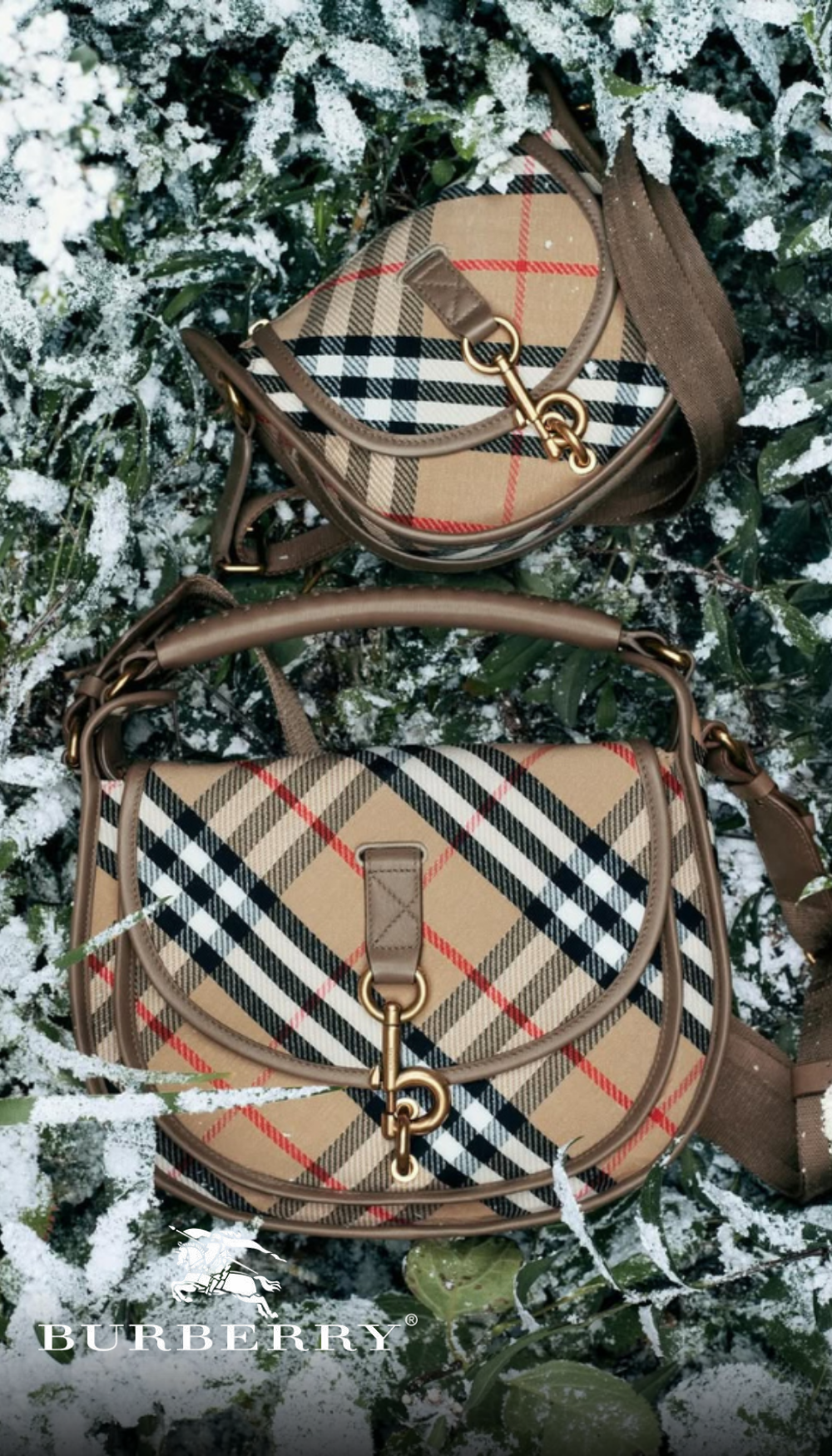 Burberry Small B Clip Messenger Bag