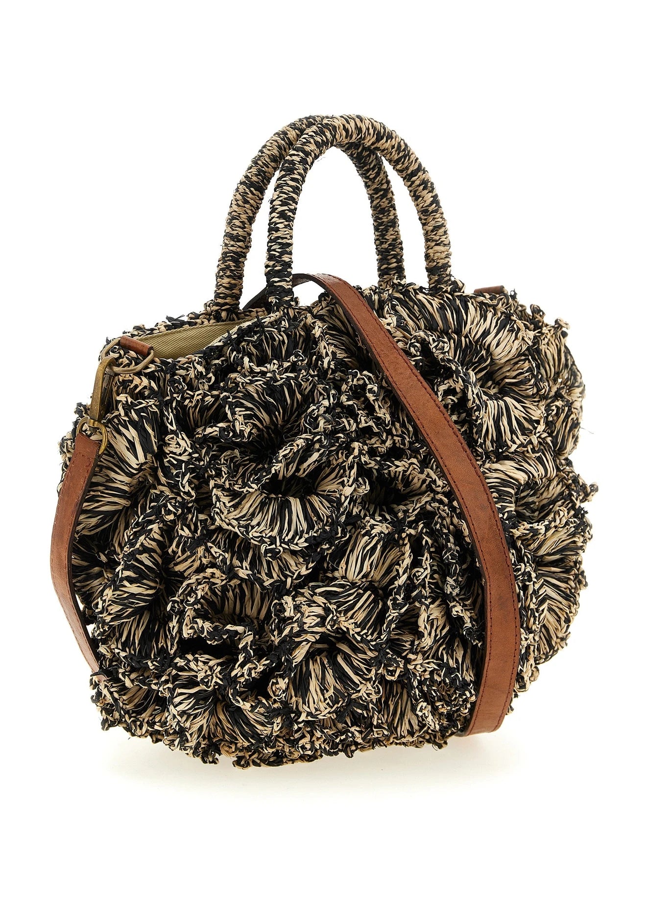 Ibeliv Tote Bag in brown, Raffia — view 2