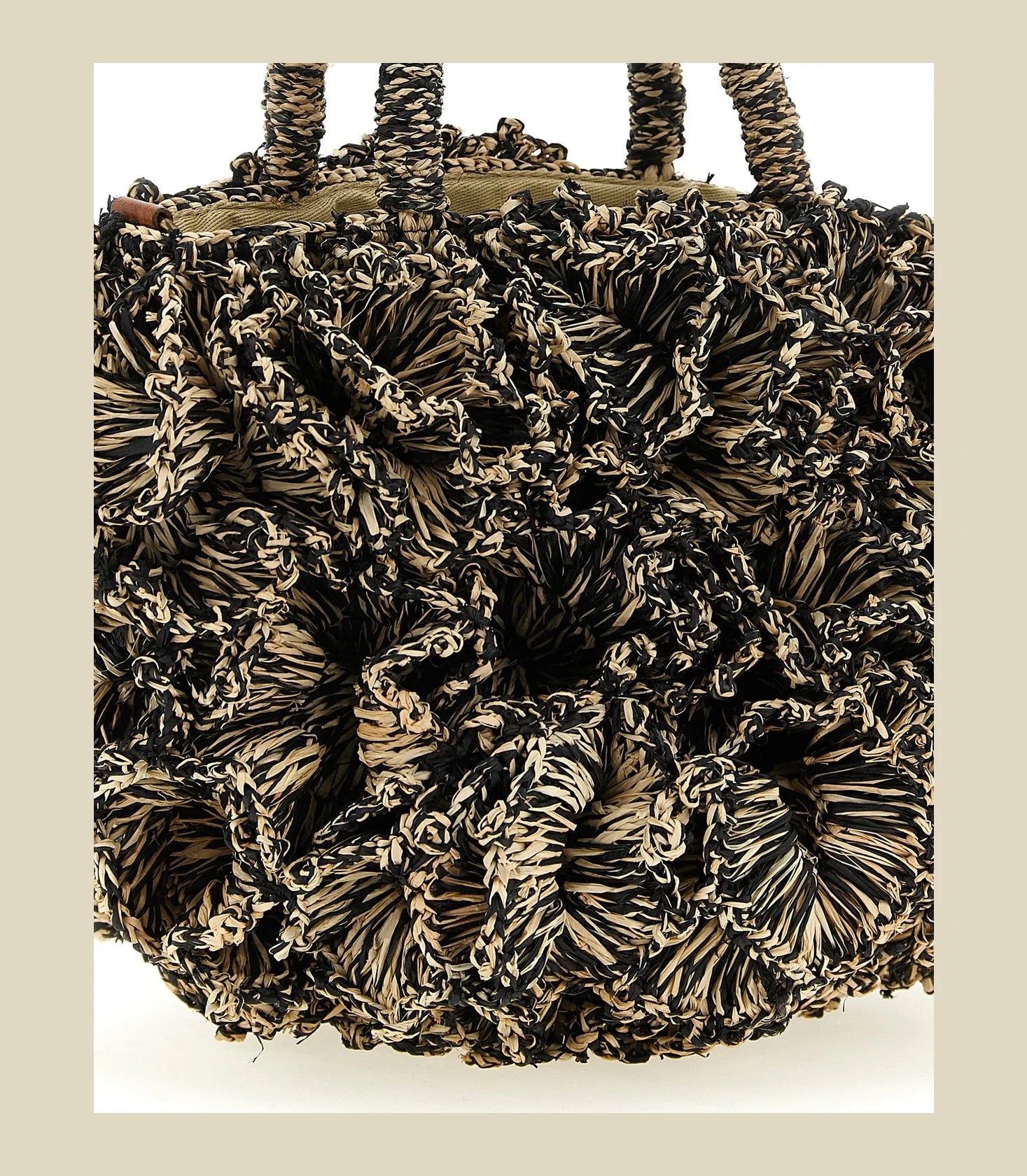 Ibeliv Tote Bag in brown, Raffia — view 3