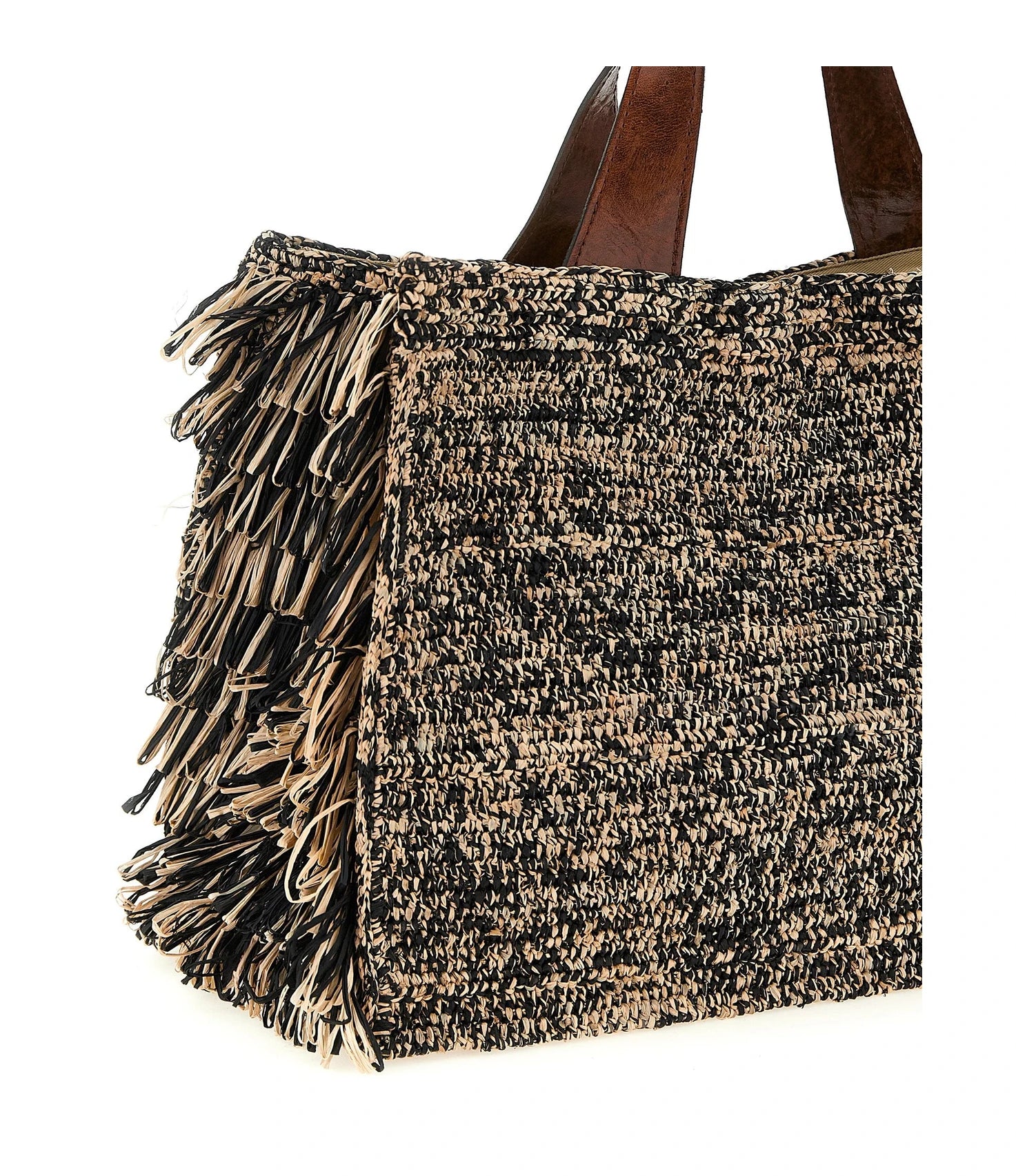 Ibeliv Tote Bag in brown, Raffia — view 3
