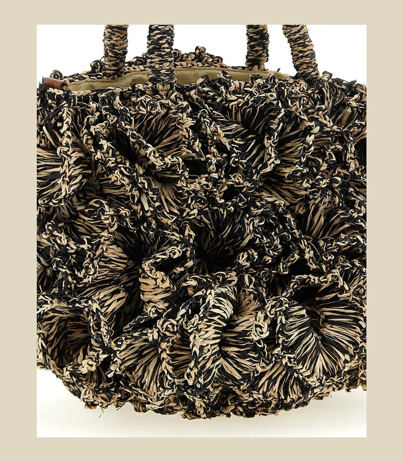 Ibeliv Tote Bag in brown, Raffia — view 3