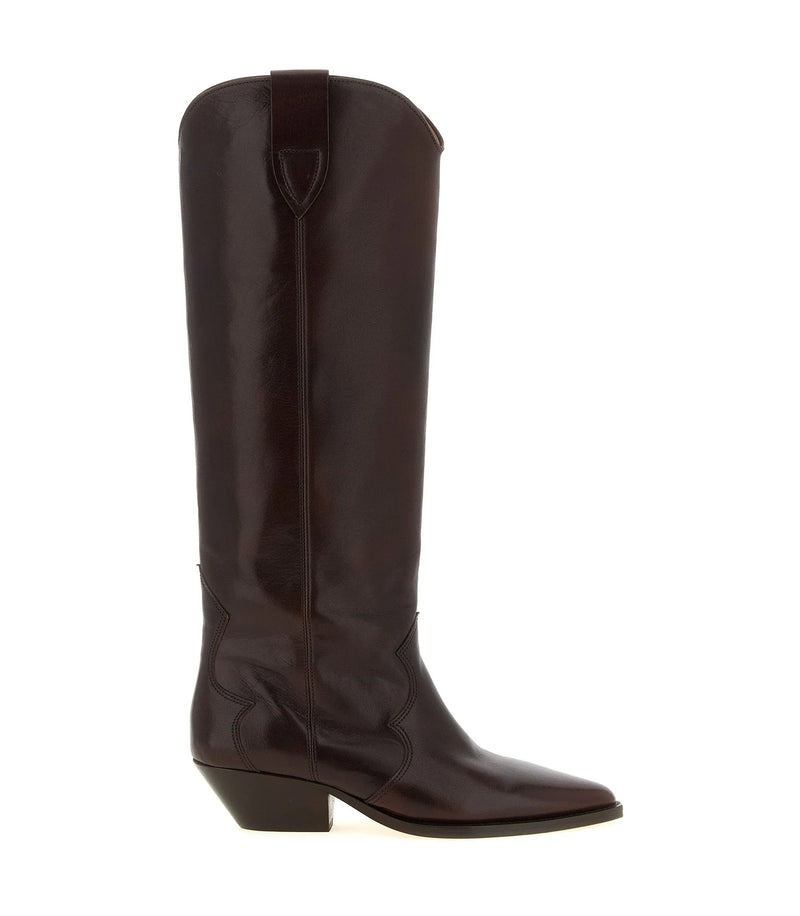 Isabel Marant Knee High Boots in red, Cow Leather