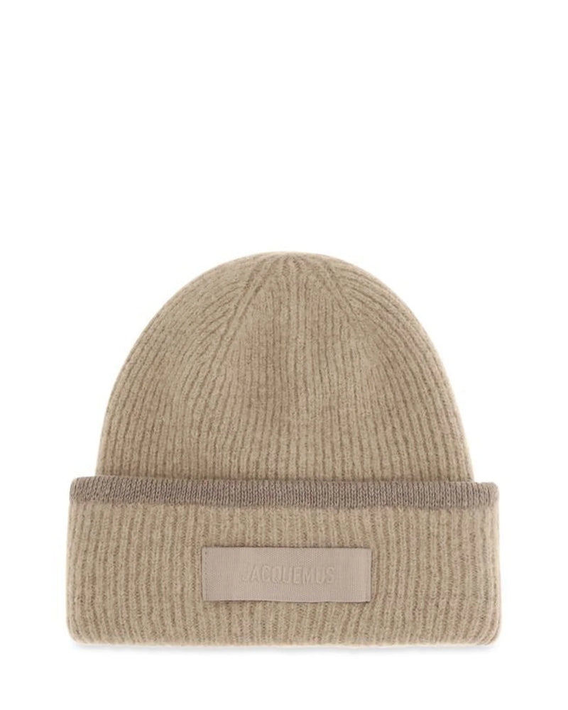 Jacquemus Beanie in beige, Alpaca Vicugna