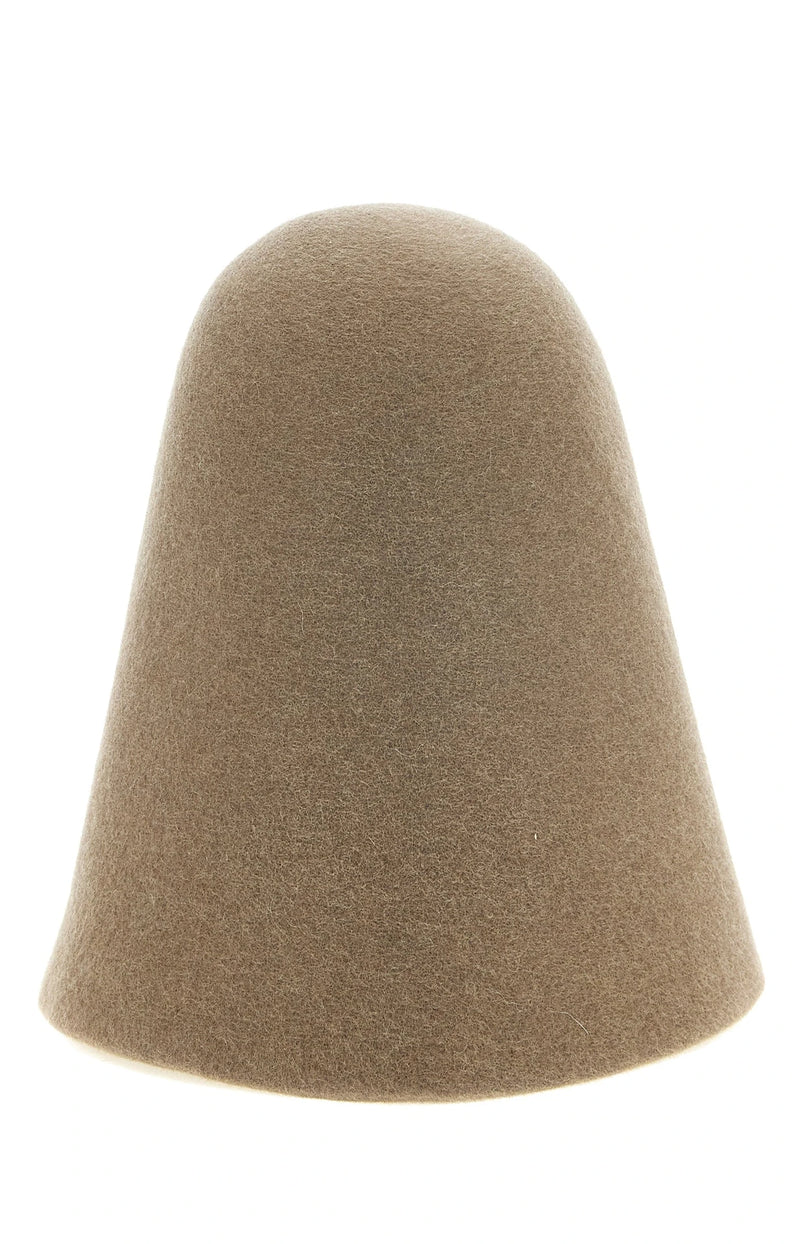 Jacquemus Cloche Hat in beige, Merino Wool