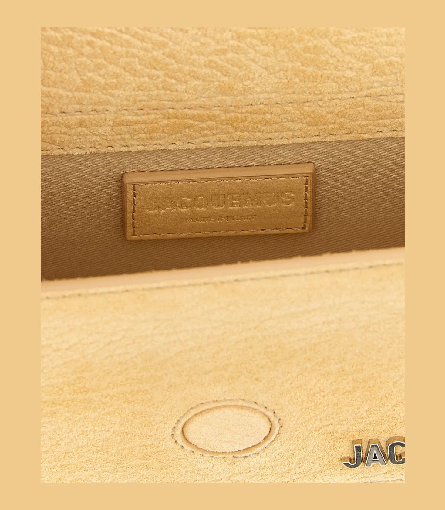 Jacquemus Clutch Bag in beige, Cow Leather — view 4