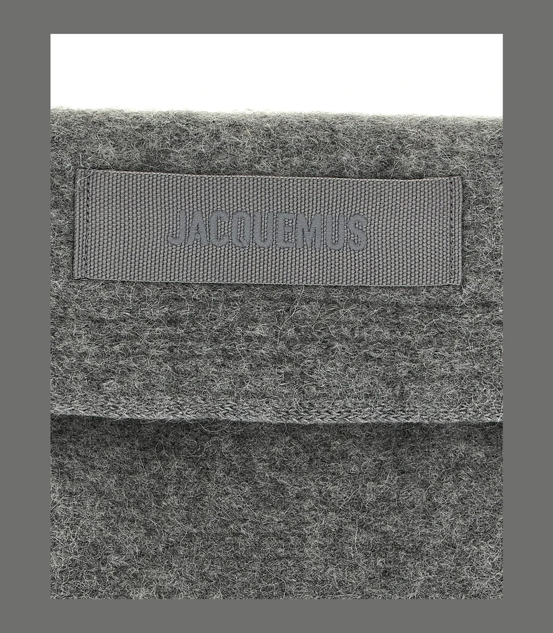 Jacquemus Scarves & Shawl in gray, Alpaca Wool — view 2