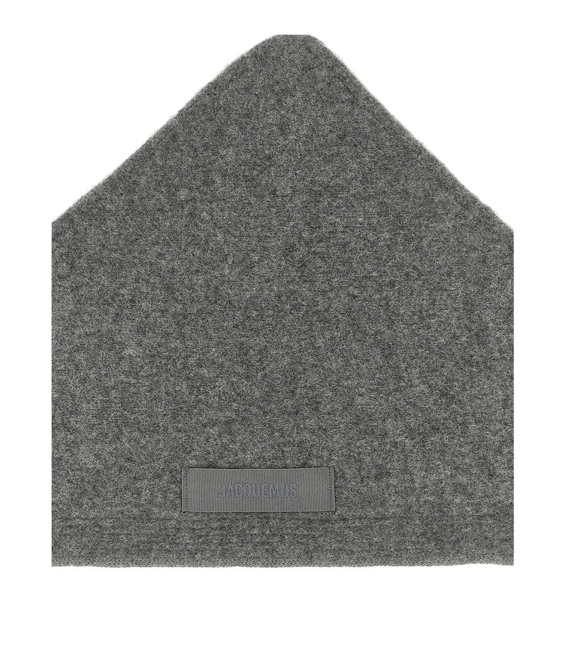 Jacquemus Scarves & Shawl in gray, Alpaca Wool — view 3