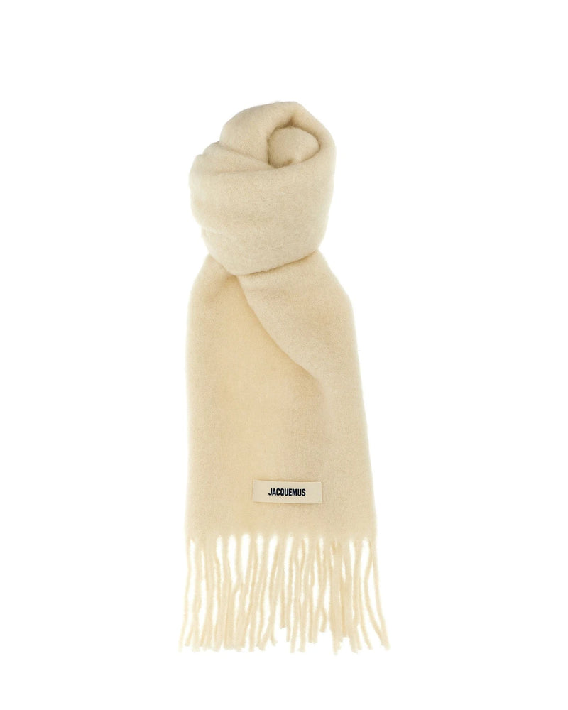 Jacquemus Scarves & Shawl in white, Alpaca
