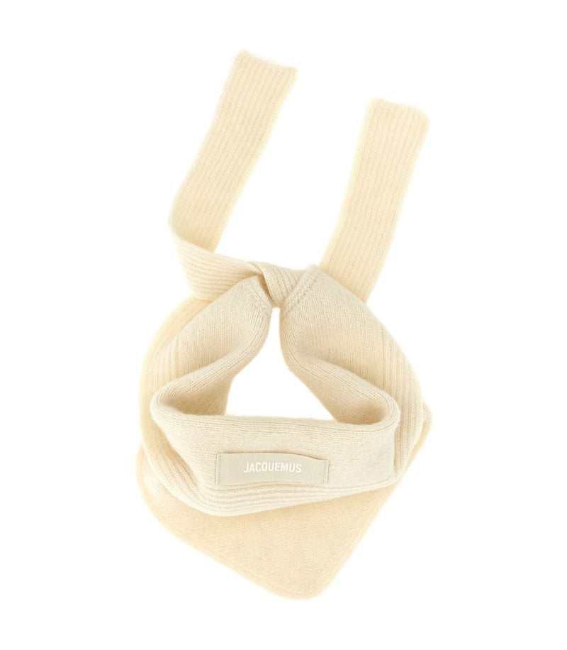 Jacquemus Scarves & Shawl in white, Alpaca Wool