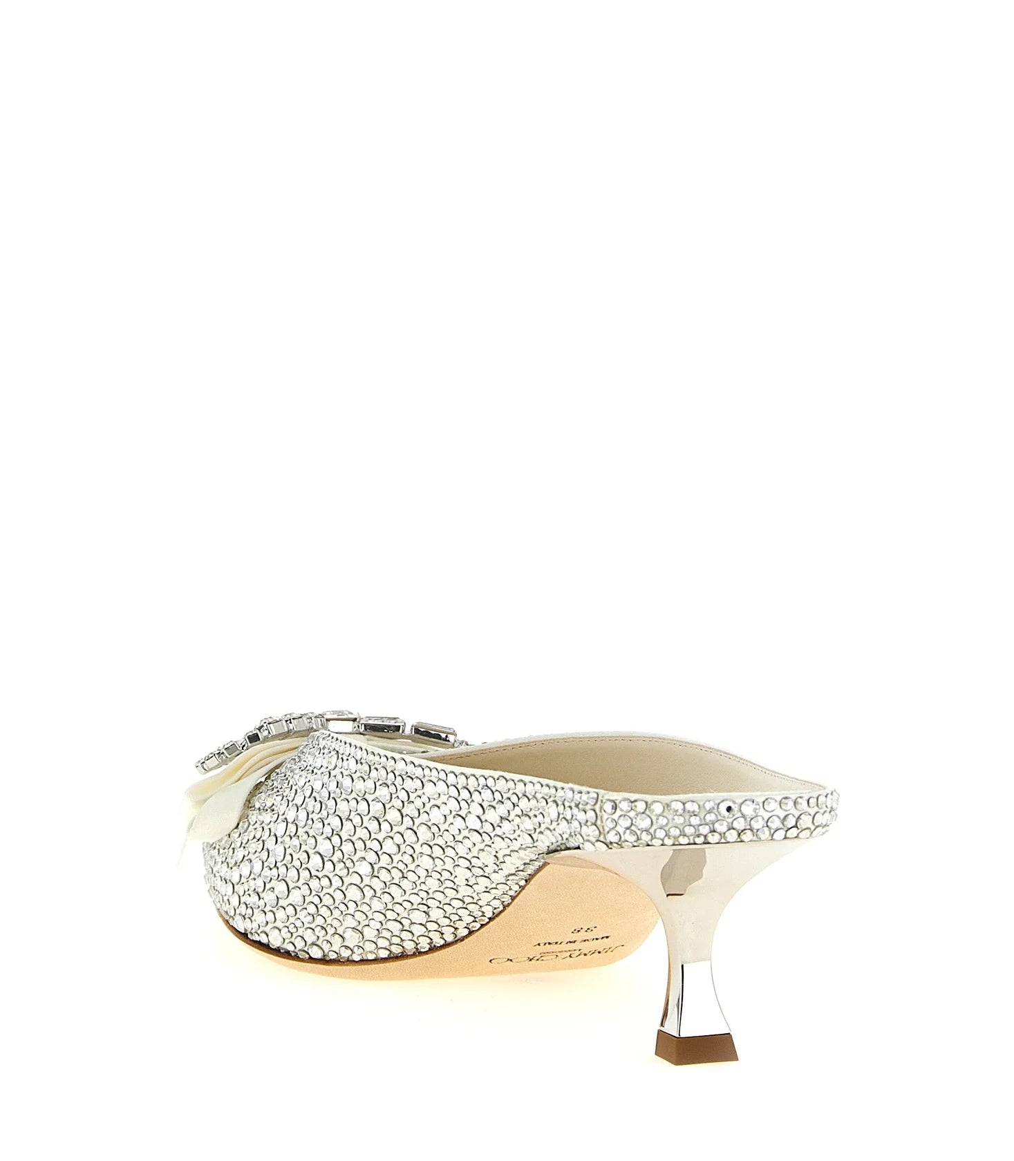 Jimmy Choo Tencel Silver Pumps 