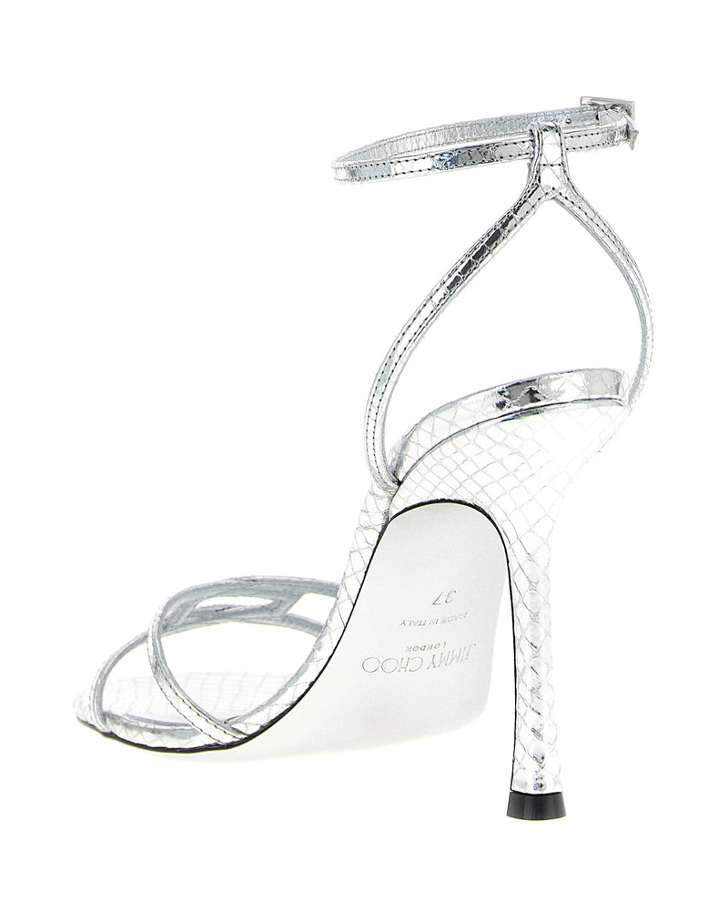Jimmy Choo Sandals in silver, Leather — view 3