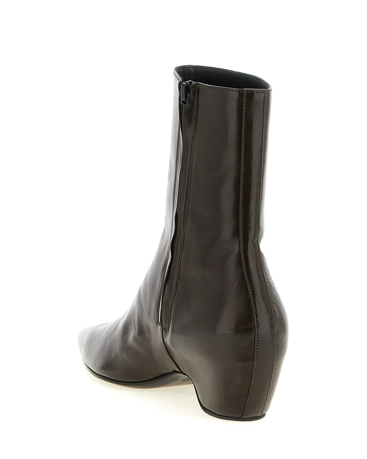 Khaite Ankle Boots in brown, Calfskin Leather — view 3