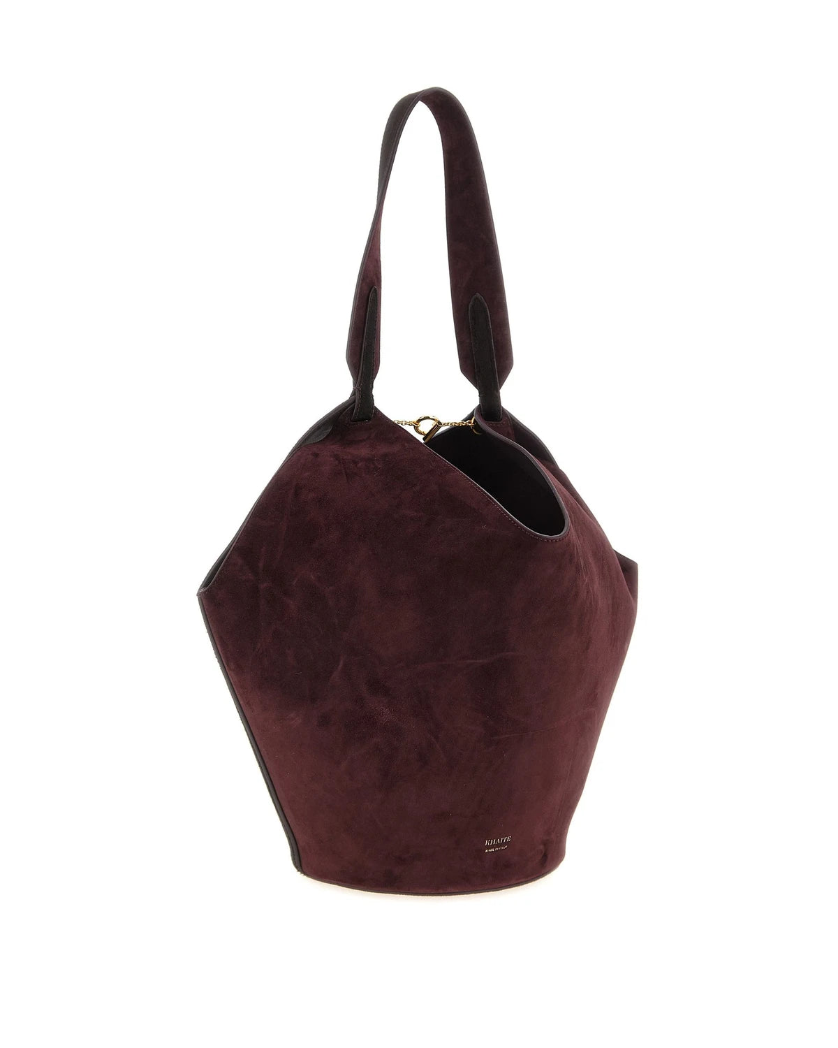 Khaite Bucket Bag in red, Calfskin Leather — view 2