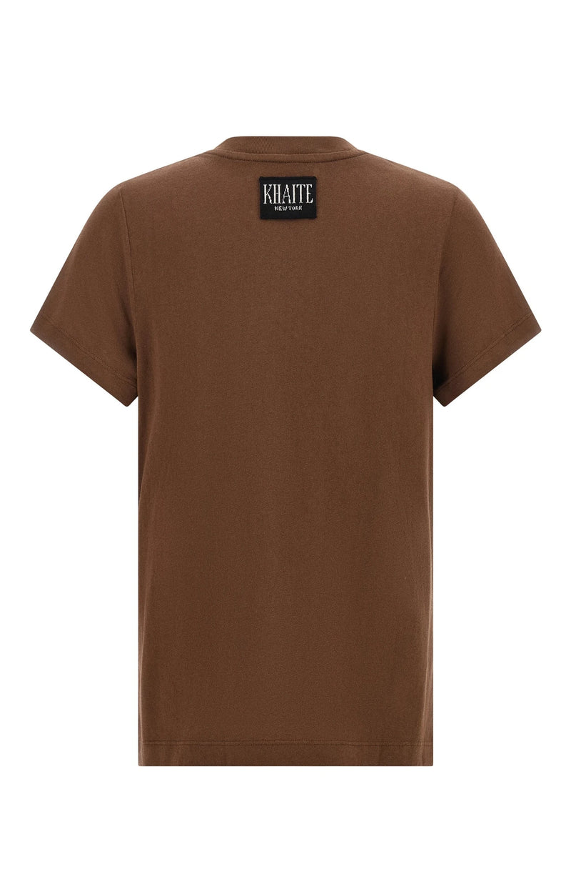 Khaite T-Shirt in brown, Cotton — view 2
