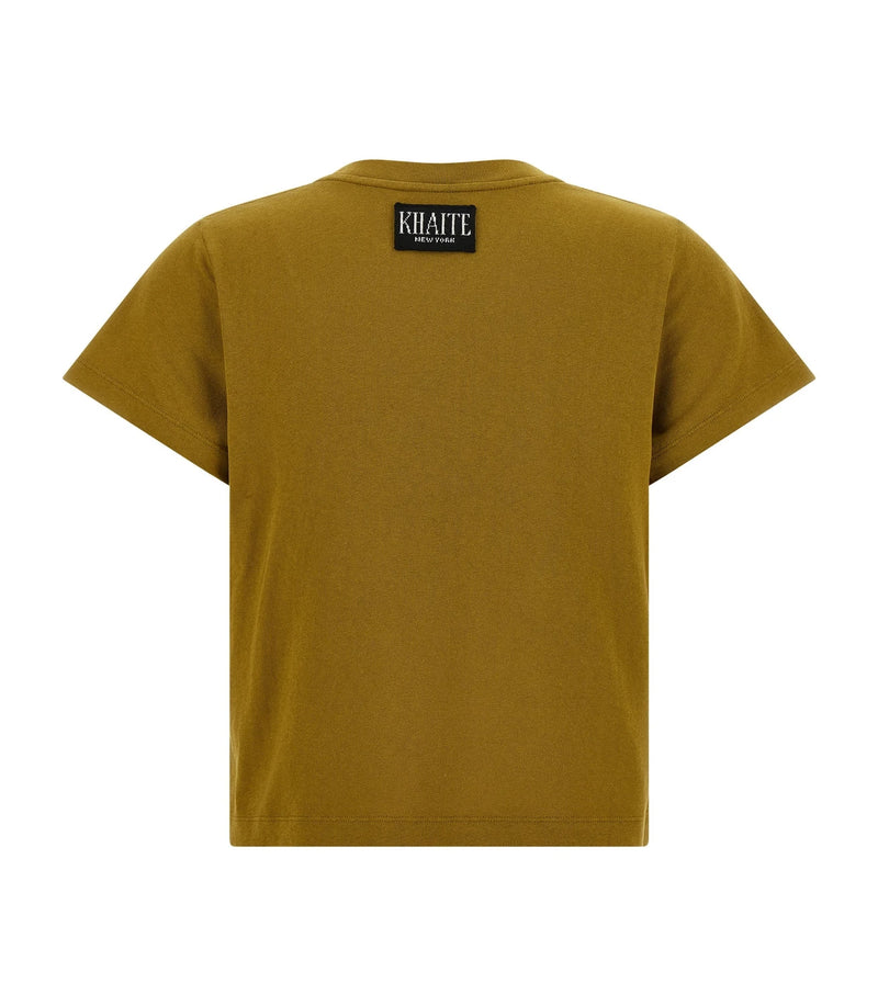 Khaite T-Shirt in yellow, Cotton — view 2