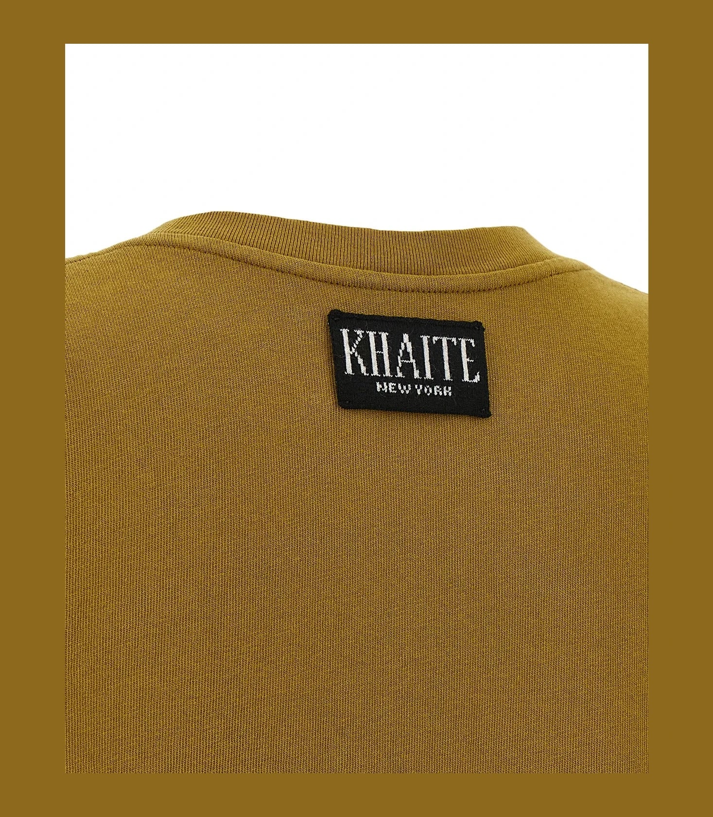 Khaite T-Shirt in yellow, Cotton — view 4
