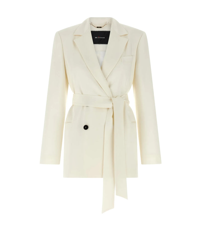 Kiton Blazer in white, Silk