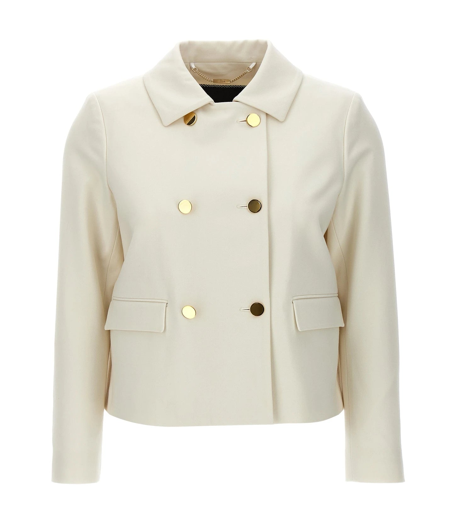 Kiton Bolero Jacket in white, Virgin Wool