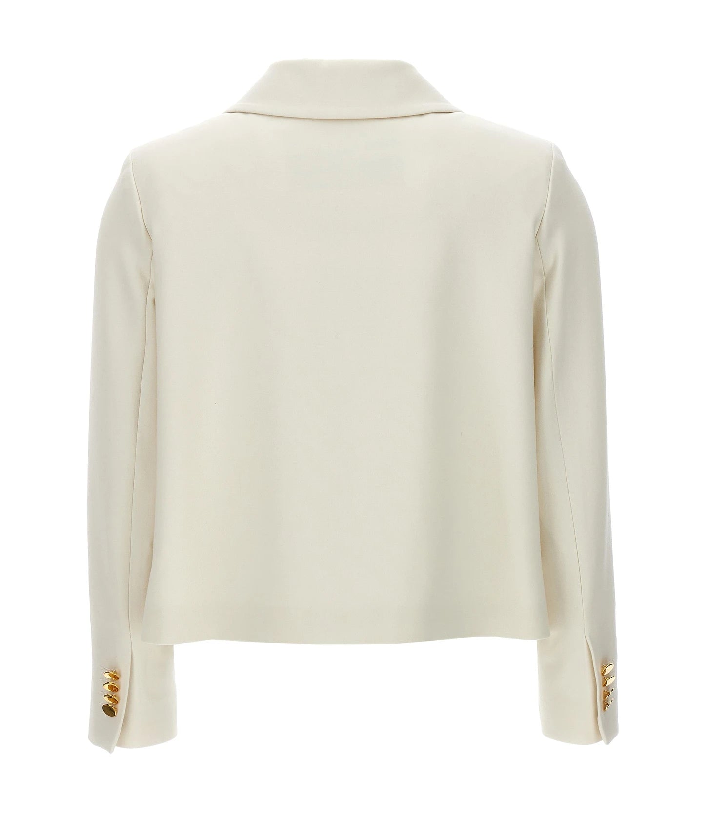 Kiton Bolero Jacket in white, Virgin Wool — view 2