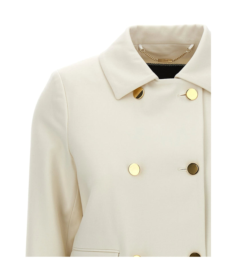 Kiton Bolero Jacket in white, Virgin Wool — view 3