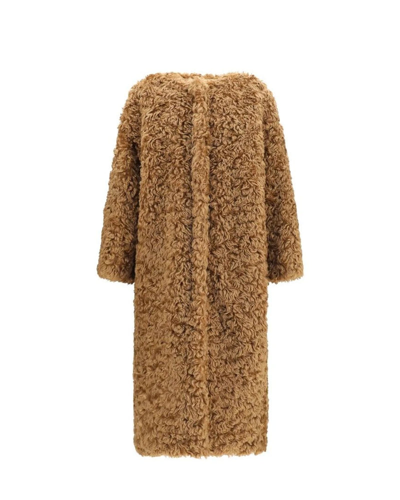 Kristina Ti Pea Coat in brown, Polyester