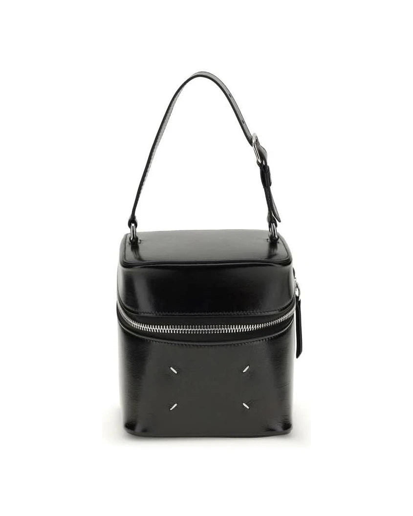 Maison Margiela Black Calf Leather Bos Taurus Bucket Bag 