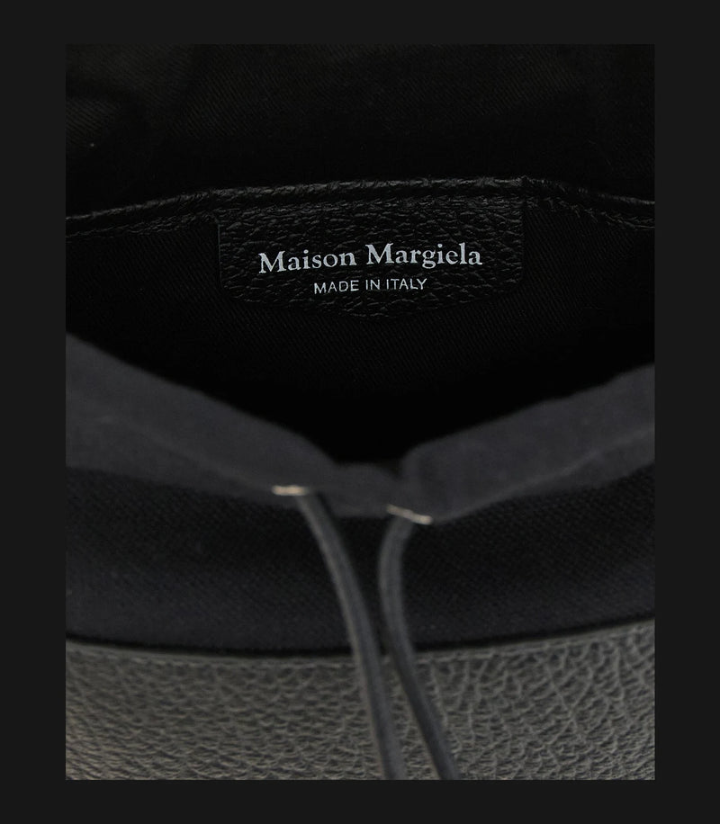 Maison Margiela Bucket Bag in black, Calfskin Leather — view 4