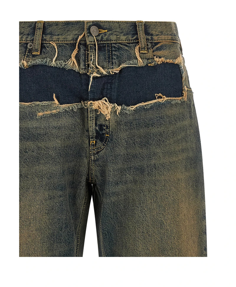 Maison Margiela Jean in blue, Cotton — view 3
