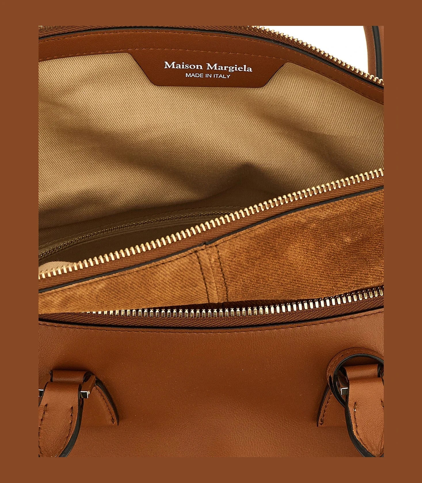 Maison Margiela Satchel Bag in brown, Calfskin Leather — view 4