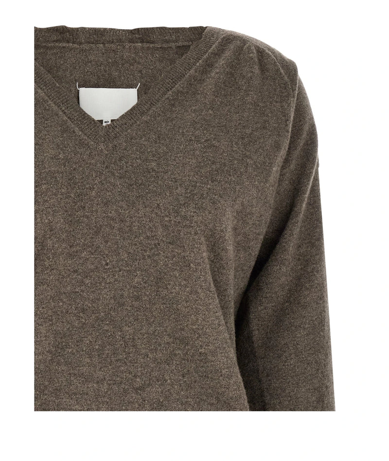 Maison Margiela Sweater in brown, Virgin Wool — view 3