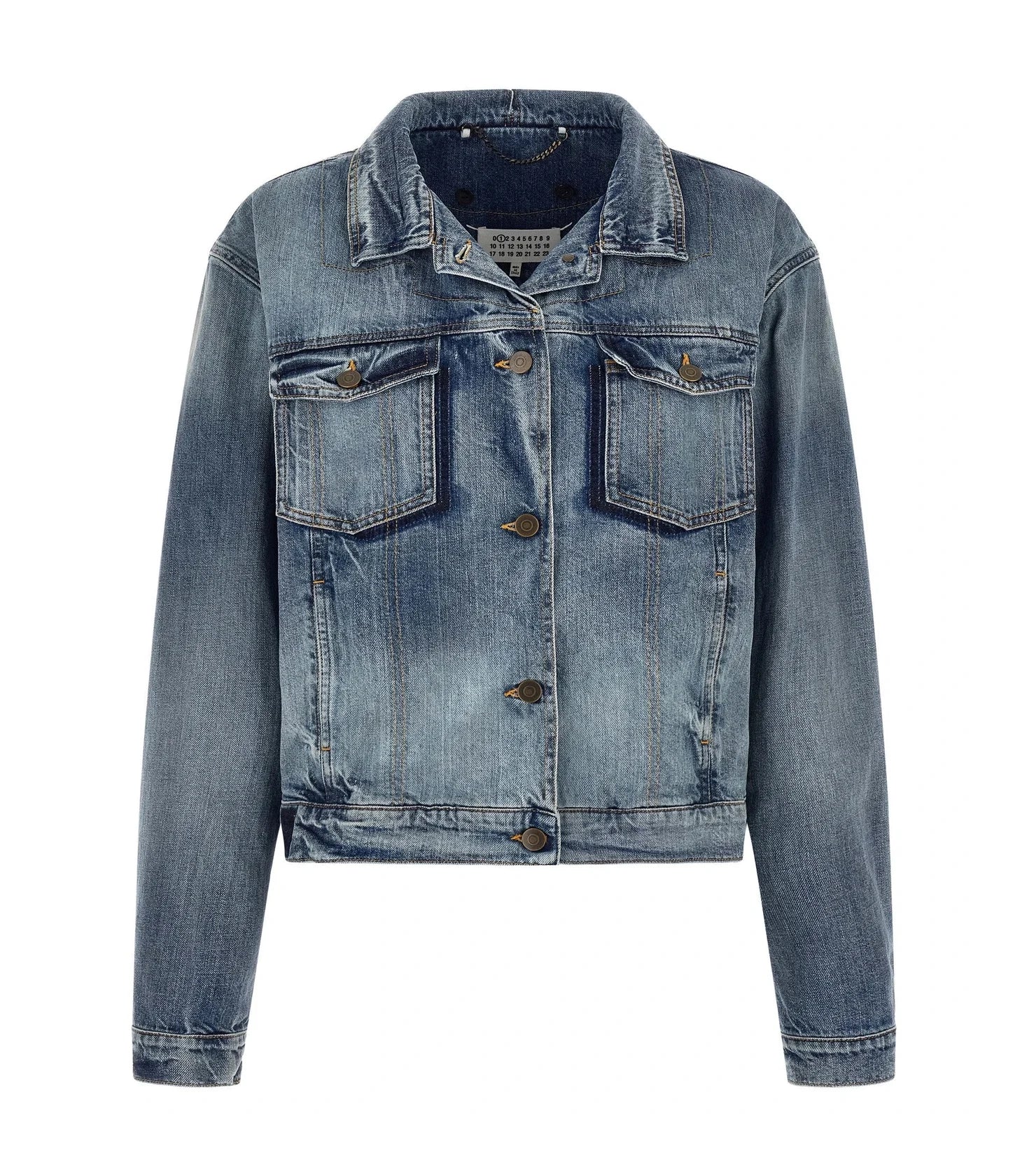 Maison Margiela Trucker Jacket in blue, Cotton
