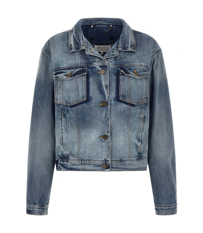 Maison Margiela Trucker Jacket in blue, Cotton