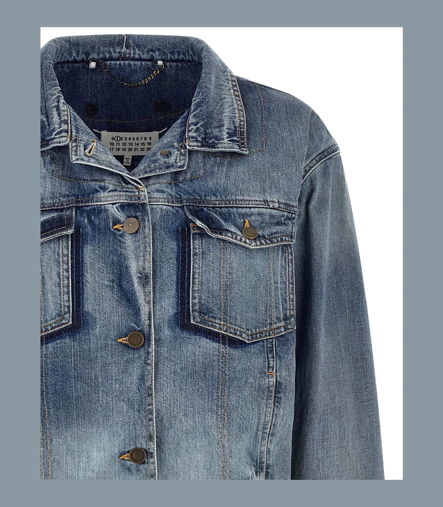 Maison Margiela Trucker Jacket in blue, Cotton — view 4