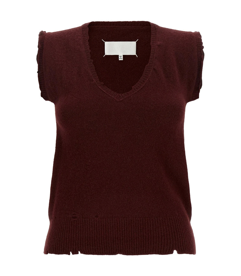 Maison Margiela Vest in red, Virgin Wool