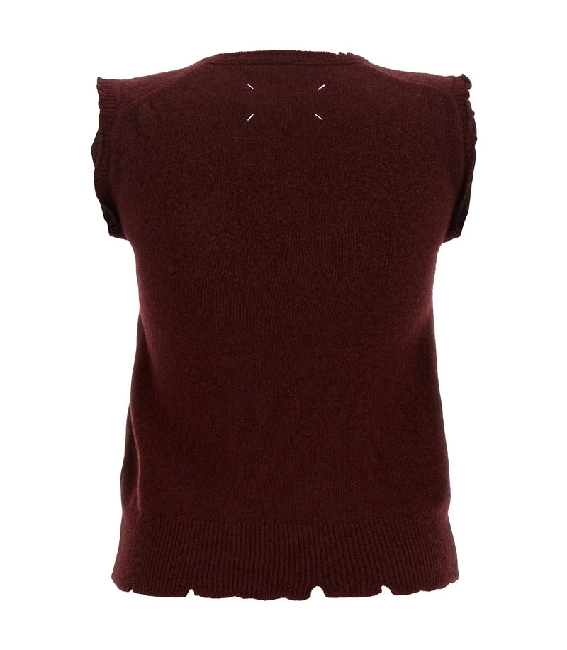 Maison Margiela Vest in red, Virgin Wool — view 2