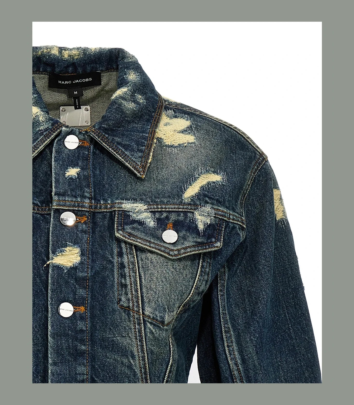 Marc Jacobs Trucker Jacket in blue, Cotton — view 3