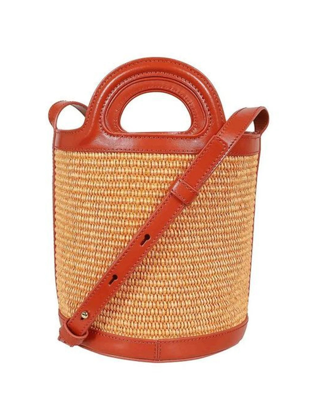 Marni Bucket Bag in orange, Cotton — view 3