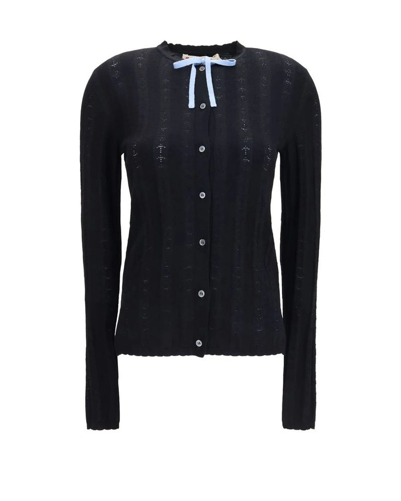 Marni Cardigan in black, Merino Wool