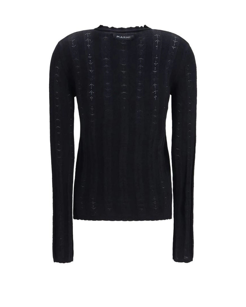Marni Cardigan in black, Merino Wool — view 2