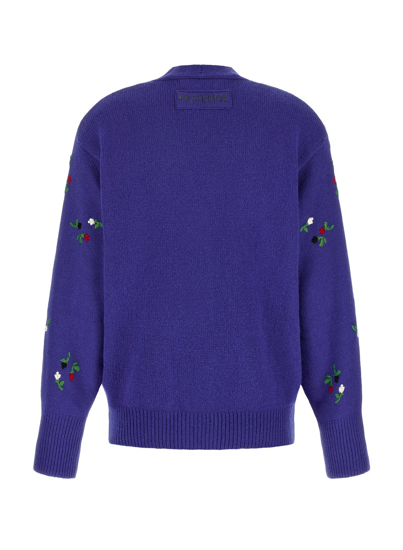 Marni Cardigan in blue, Virgin Wool — view 2