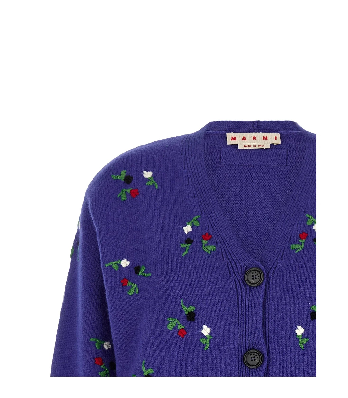 Marni Cardigan in blue, Virgin Wool — view 3