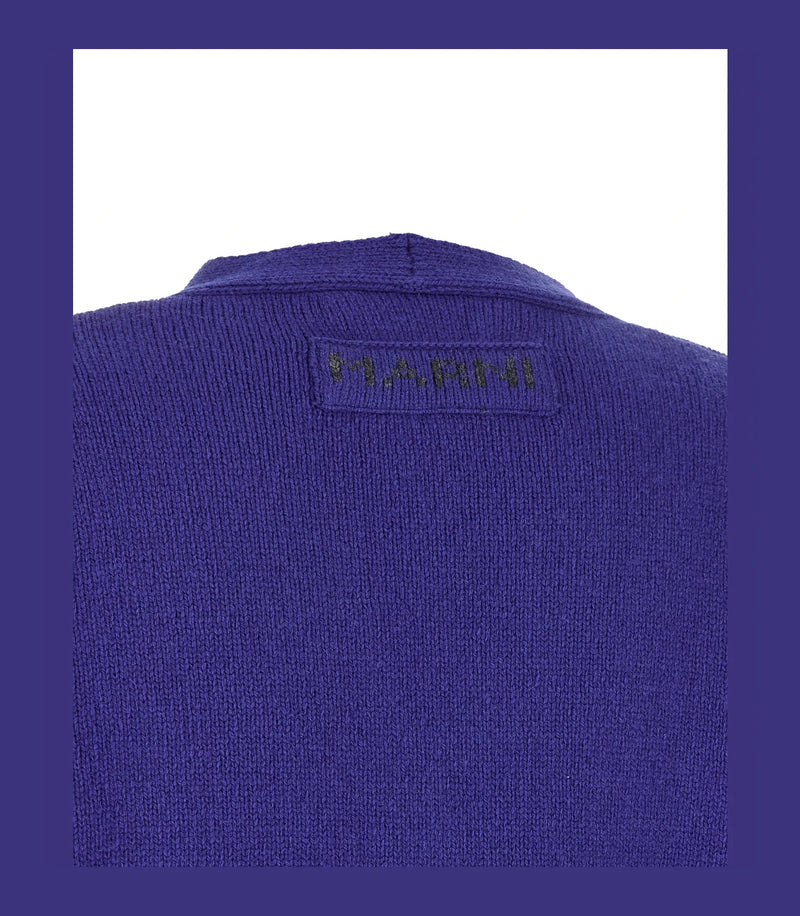Marni Cardigan in blue, Virgin Wool — view 4