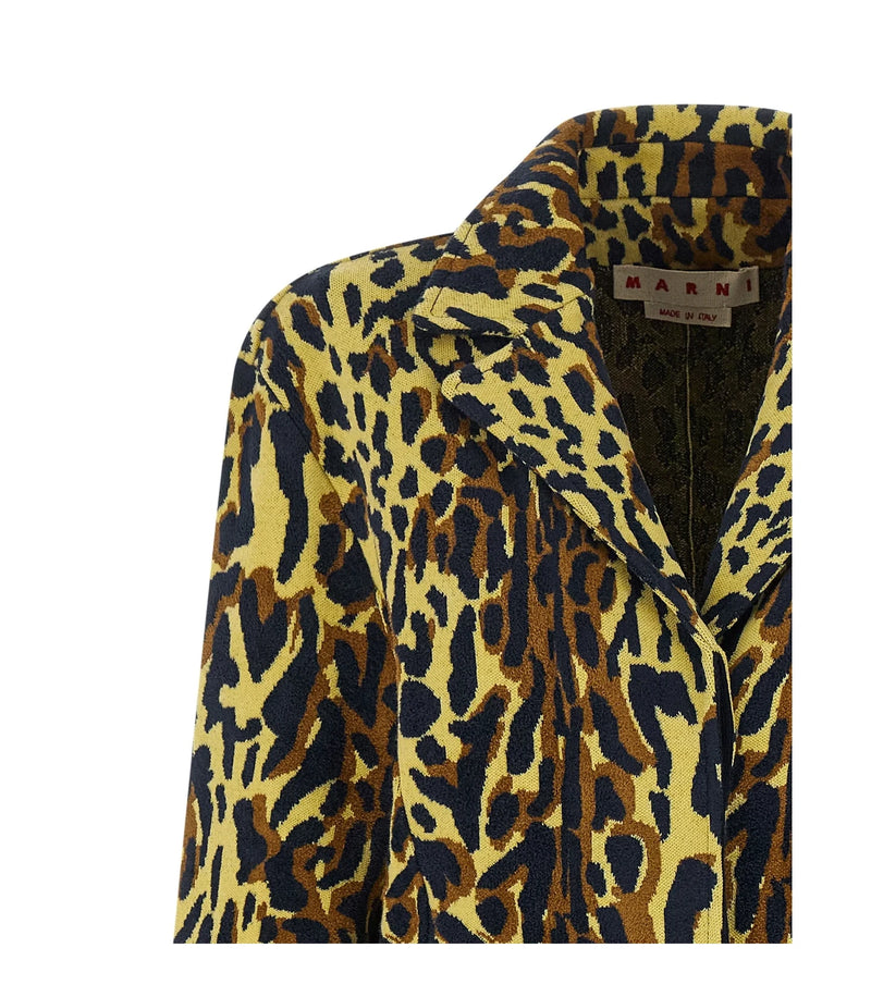 Marni Overcoat in multicolor, Virgin Wool — view 3