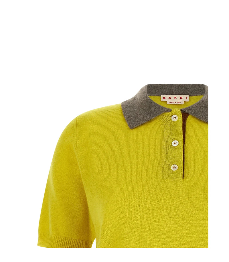 Marni Polo in yellow, Cashmere — view 3