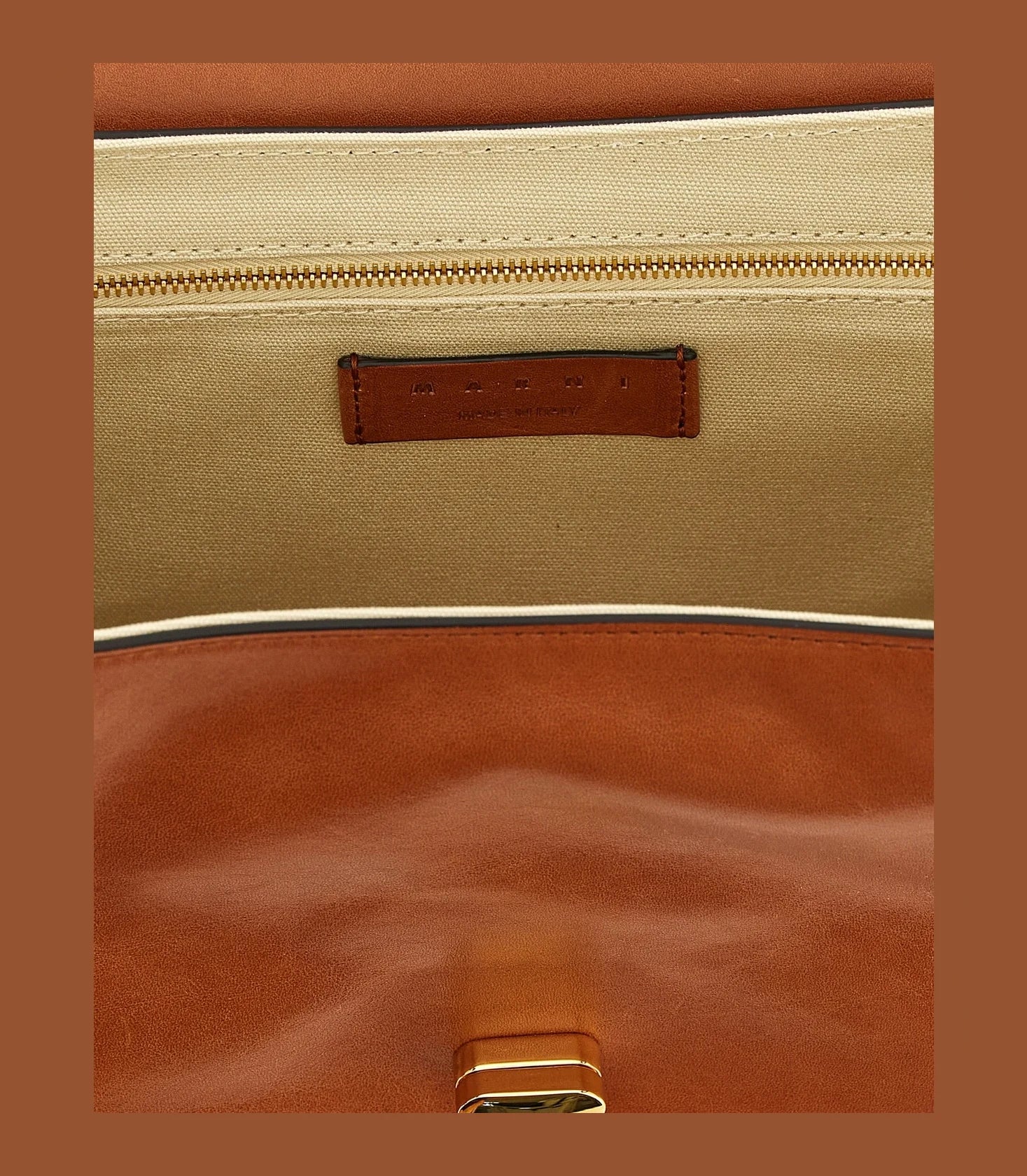 Marni Shoulder Bag in brown, Calfskin Leather — view 4